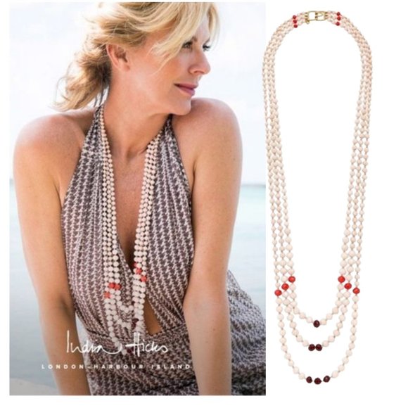 INDIA HICKS Pink Sands beaded necklace